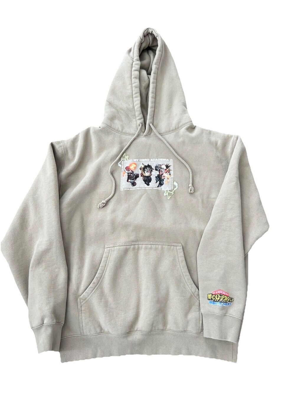 MY HERO ACADEMIA iiZO PULLOVER HOODIE Tan Size Large